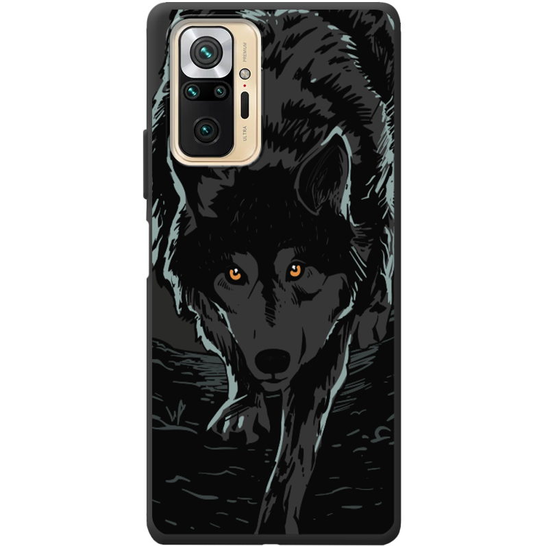 Черный чехол BoxFace Xiaomi Redmi Note 10 Pro Wolf