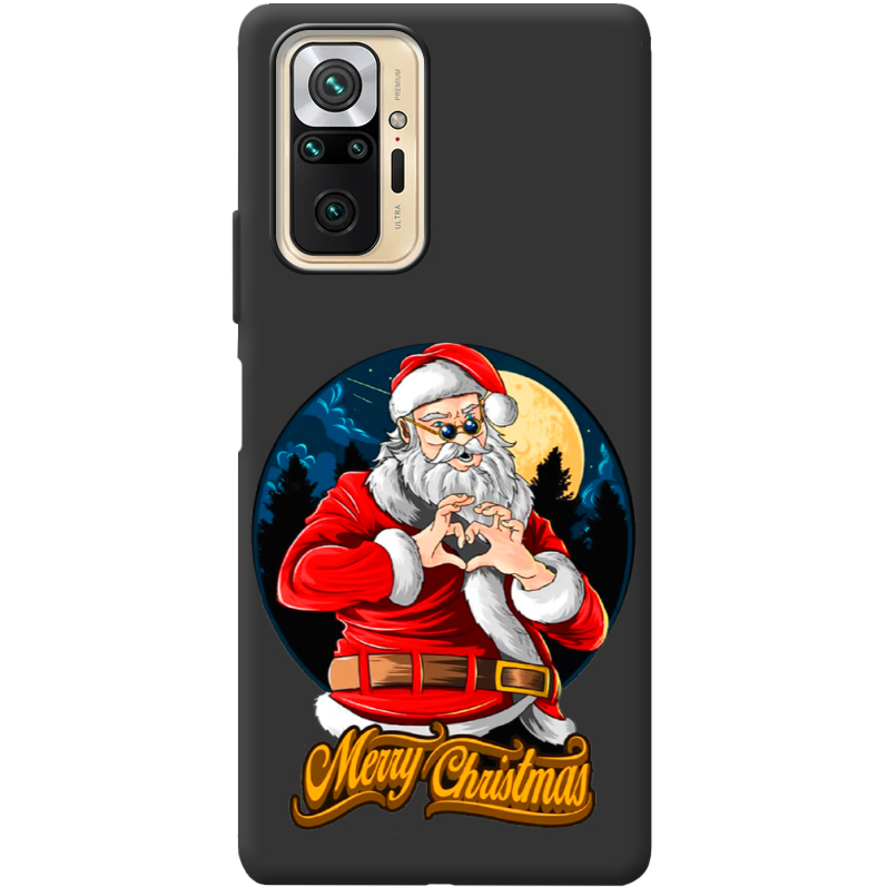 Черный чехол BoxFace Xiaomi Redmi Note 10 Pro Cool Santa
