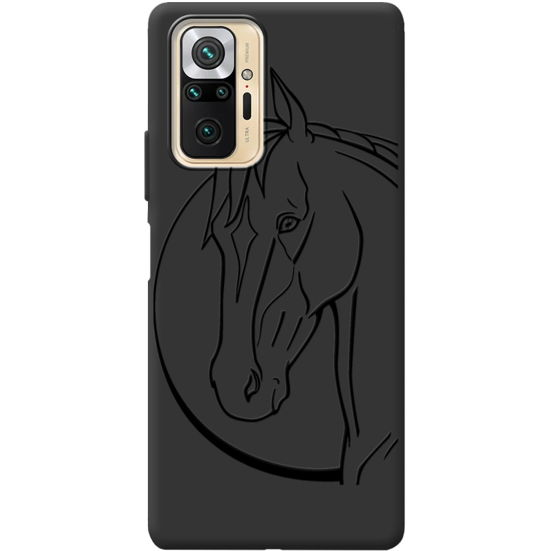 Черный чехол BoxFace Xiaomi Redmi Note 10 Pro Horse