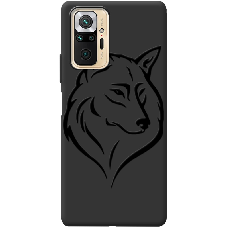 Черный чехол BoxFace Xiaomi Redmi Note 10 Pro Wolf
