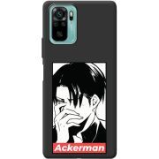 Черный чехол BoxFace Xiaomi Redmi Note 10/ Note 10S Attack On Titan - Ackerman