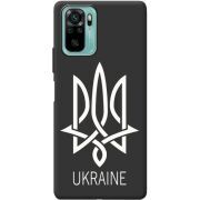 Черный чехол BoxFace Xiaomi Redmi Note 10/ Note 10S Тризуб монограмма ukraine