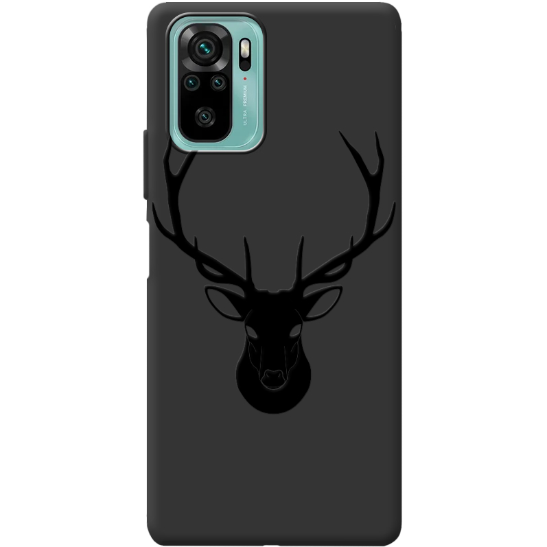 Черный чехол BoxFace Xiaomi Redmi Note 10/ Note 10S Deer