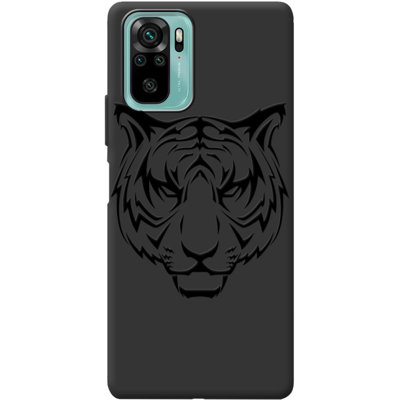 Черный чехол BoxFace Xiaomi Redmi Note 10/ Note 10S Tiger