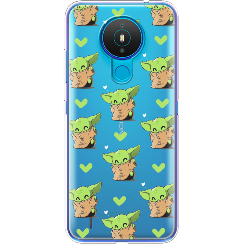 Прозрачный чехол BoxFace Nokia 1.4 Pattern Baby Yoda