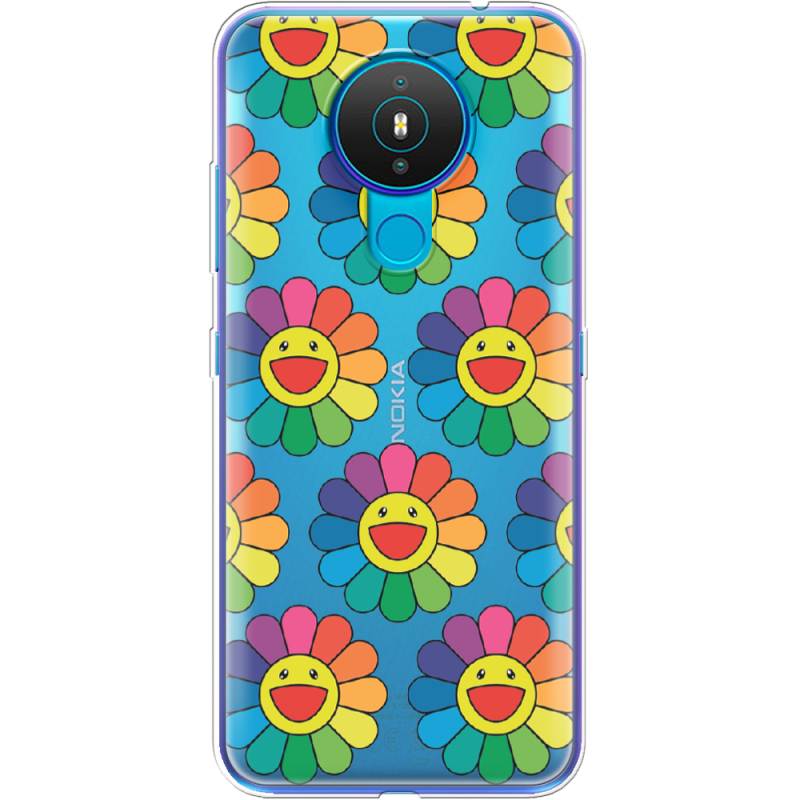 Прозрачный чехол BoxFace Nokia 1.4 Hippie Flowers