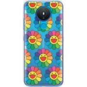 Прозрачный чехол BoxFace Nokia 1.4 Hippie Flowers