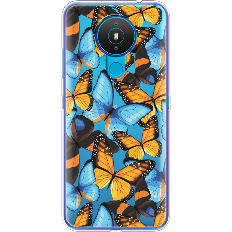 Прозрачный чехол BoxFace Nokia 1.4 Butterfly Morpho