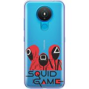 Прозрачный чехол BoxFace Nokia 1.4 siquid game люди в красном