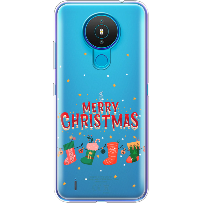 Прозрачный чехол BoxFace Nokia 1.4 Merry Christmas