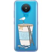 Прозрачный чехол BoxFace Nokia 1.4 Segull in Cofee Pool