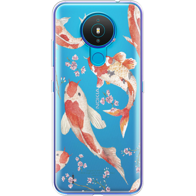 Прозрачный чехол BoxFace Nokia 1.4 Japanese Koi Fish