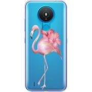 Прозрачный чехол BoxFace Nokia 1.4 Floral Flamingo