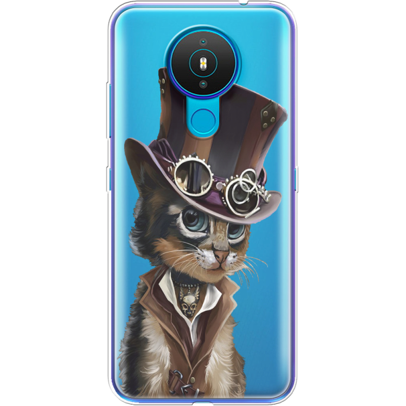 Прозрачный чехол BoxFace Nokia 1.4 Steampunk Cat