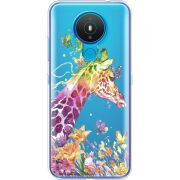 Прозрачный чехол BoxFace Nokia 1.4 Colorful Giraffe