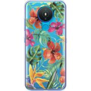 Прозрачный чехол BoxFace Nokia 1.4 Tropical Flowers