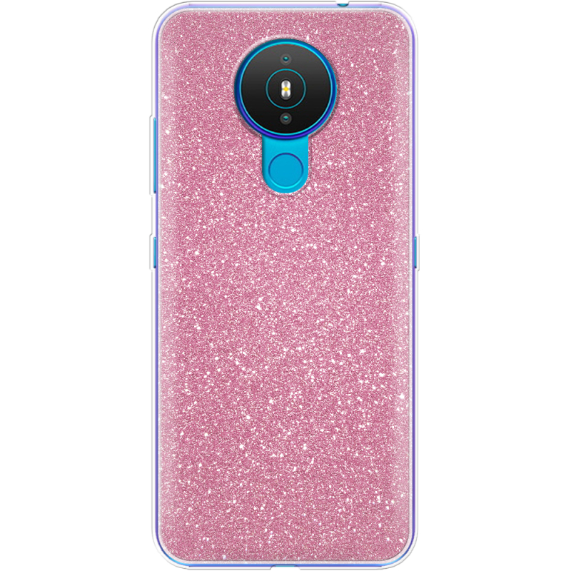 Чехол с блёстками Nokia 1.4 Розовый