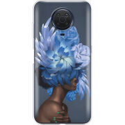 Чехол BoxFace Nokia G10 Exquisite Blue Flowers