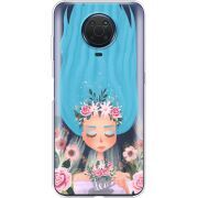 Прозрачный чехол BoxFace Nokia G10 Blue Hair