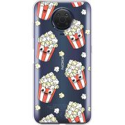 Прозрачный чехол BoxFace Nokia G10 с 3D-глазками Popcorn