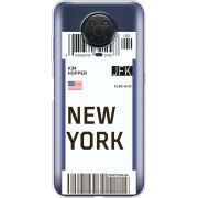 Прозрачный чехол BoxFace Nokia G10 Ticket New York