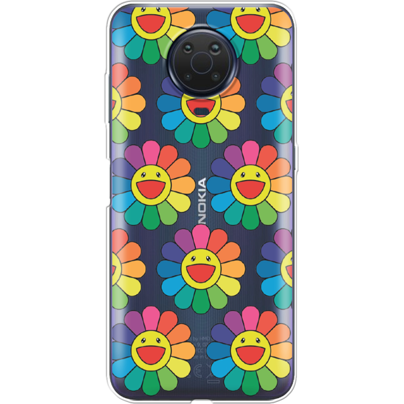 Прозрачный чехол BoxFace Nokia G10 Hippie Flowers