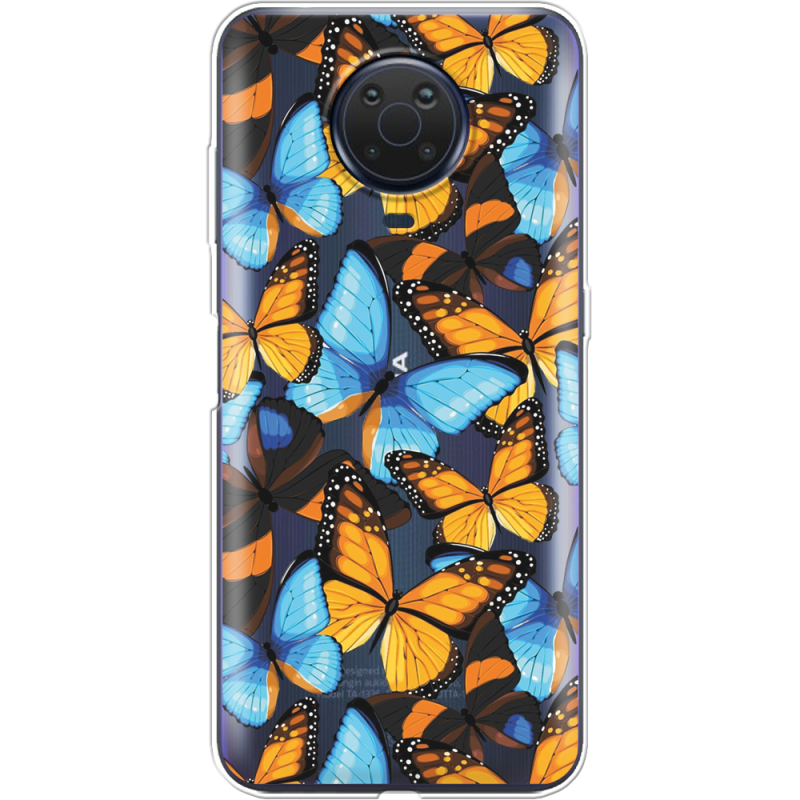 Прозрачный чехол BoxFace Nokia G10 Butterfly Morpho