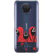 Прозрачный чехол BoxFace Nokia G10 siquid game люди в красном