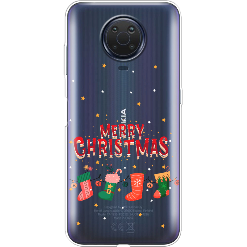 Прозрачный чехол BoxFace Nokia G10 Merry Christmas
