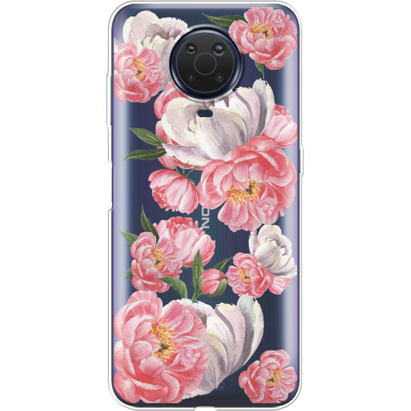 Прозрачный чехол BoxFace Nokia G10 Peony Watercolor Style