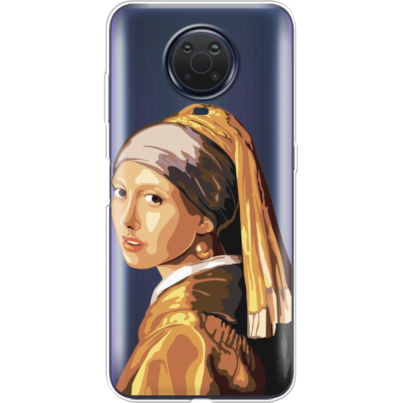 Прозрачный чехол BoxFace Nokia G10 Девушка с жемчужной серёжкой