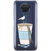 Прозрачный чехол BoxFace Nokia G10 Segull in Cofee Pool