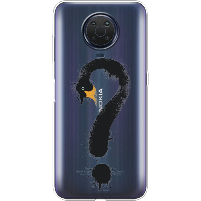 Прозрачный чехол BoxFace Nokia G10 Swan question