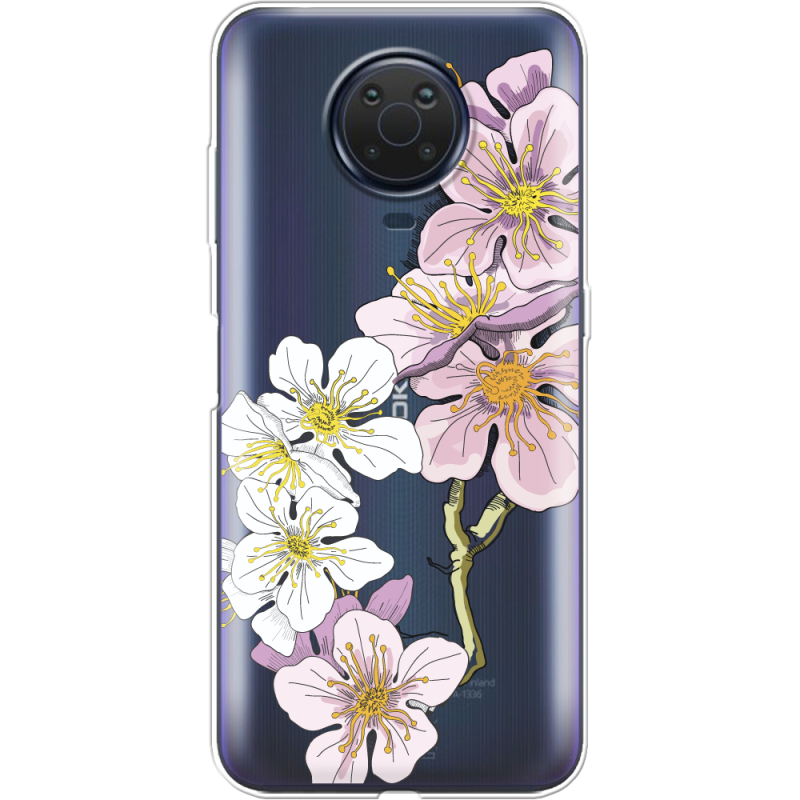 Прозрачный чехол BoxFace Nokia G10 Cherry Blossom