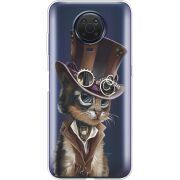 Прозрачный чехол BoxFace Nokia G10 Steampunk Cat