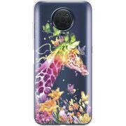 Прозрачный чехол BoxFace Nokia G10 Colorful Giraffe