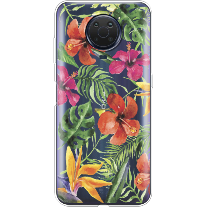 Прозрачный чехол BoxFace Nokia G10 Tropical Flowers