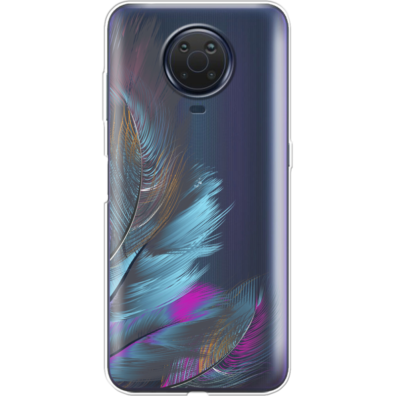 Прозрачный чехол BoxFace Nokia G10 Feathers