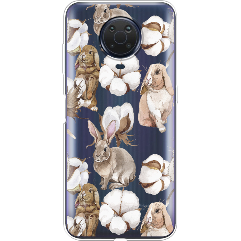 Прозрачный чехол BoxFace Nokia G10 Cotton and Rabbits