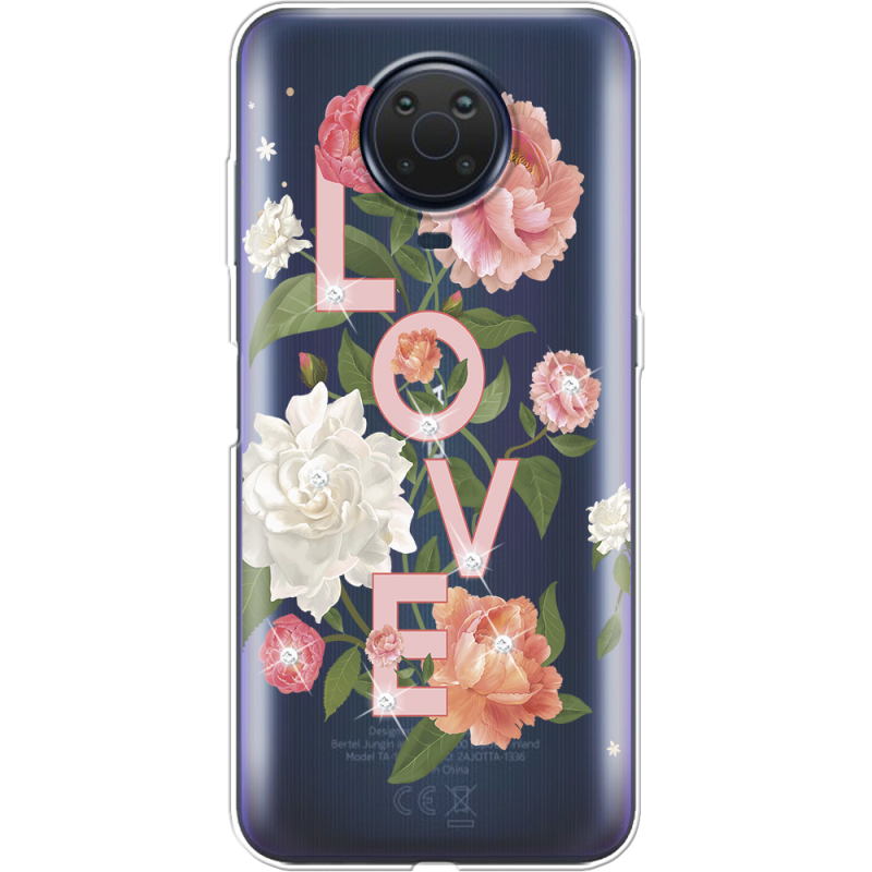 Чехол со стразами Nokia G10 Love