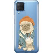 Прозрачный чехол BoxFace Samsung M127 Galaxy M12 Dog Coffeeman