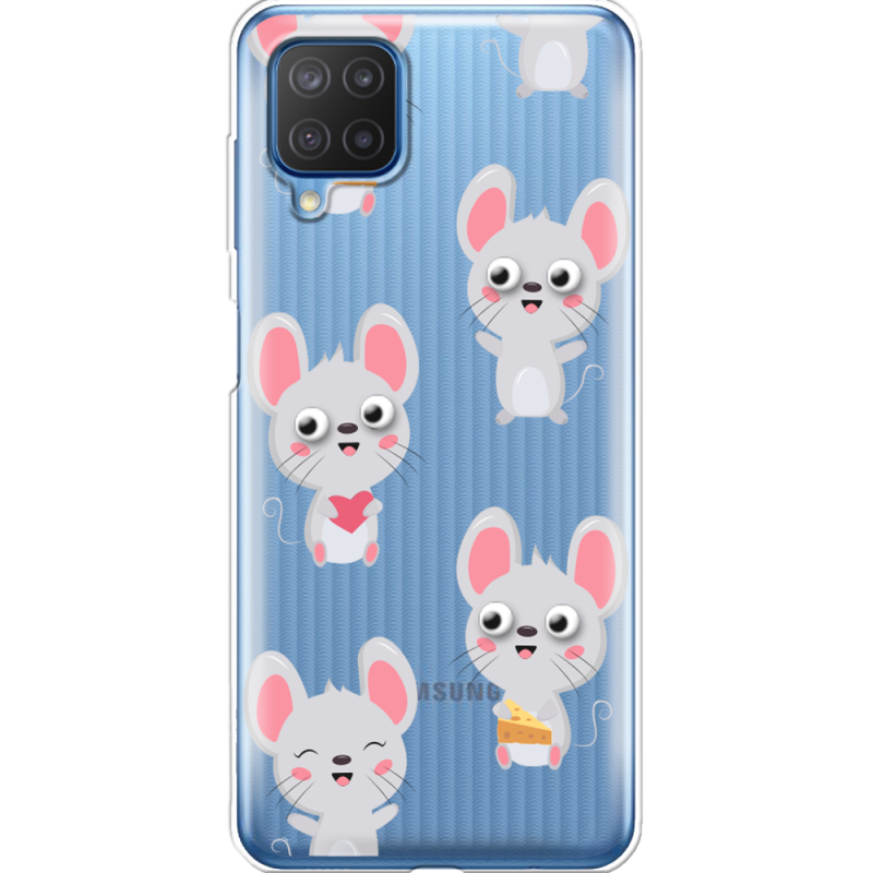 Прозрачный чехол BoxFace Samsung M127 Galaxy M12 с 3D-глазками Mouse