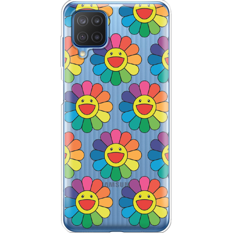 Прозрачный чехол BoxFace Samsung M127 Galaxy M12 Hippie Flowers
