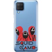 Прозрачный чехол BoxFace Samsung M127 Galaxy M12 siquid game люди в красном