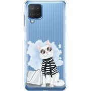 Прозрачный чехол BoxFace Samsung M127 Galaxy M12 Cat Style