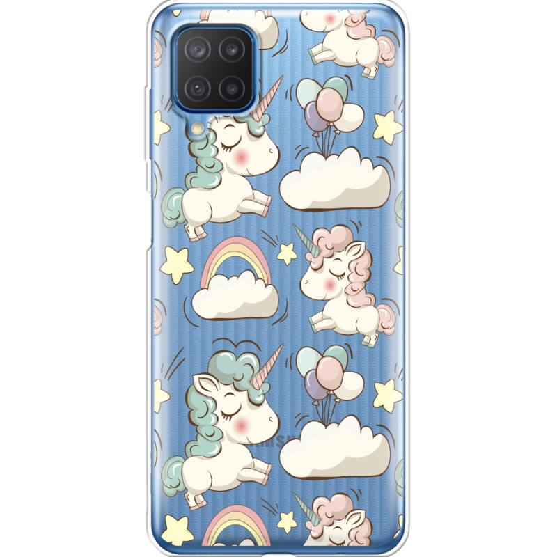 Прозрачный чехол BoxFace Samsung M127 Galaxy M12 Unicorns