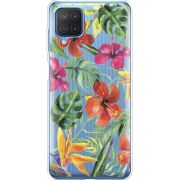 Прозрачный чехол BoxFace Samsung M127 Galaxy M12 Tropical Flowers