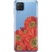 Прозрачный чехол BoxFace Samsung M127 Galaxy M12 Red Poppies
