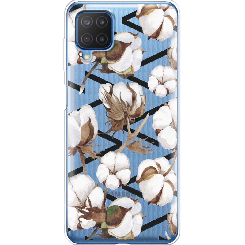 Прозрачный чехол BoxFace Samsung M127 Galaxy M12 Cotton flowers