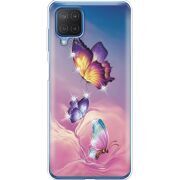 Чехол со стразами Samsung M127 Galaxy M12 Butterflies